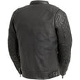 thumbnail image 2 of First Mfg Co - Grand Prix - Men's Motorcycle Biker Riding Black Leather Jacket - 3X Large, 2 of 5
