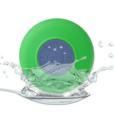 Waterproof Wireless Bluetooth Handsfree Mic In-Car / Shower Mini Suction Speaker