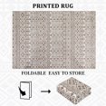 thumbnail image 4 of ZACOO 8x10 Large Vintage Geometric Area Rug Machine Washable Living Room Rug Ultra-Thin Non Slip Rug Non-Shedding Foldable Accent Rug, Beige, 4 of 9
