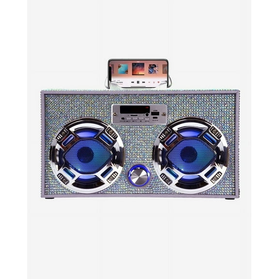 Wireless Express Mini Boombox with LED Speakers - Retro Bling