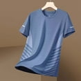 thumbnail image 6 of Qzwdhjm Mens Athletic Shirts Quick Dry Short Sleeve Tops Crewneck Cooling Lightweight Casual Tshirts Color Block Summer Tees for Workout, 6 of 8