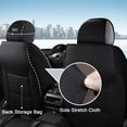 thumbnail image 3 of DIKSOAKR Seat Covers Fit For Jeep Renegade 2015-2024 5 Seats Car PU Leather Full Set Seat Covers Protector Black, 3 of 5