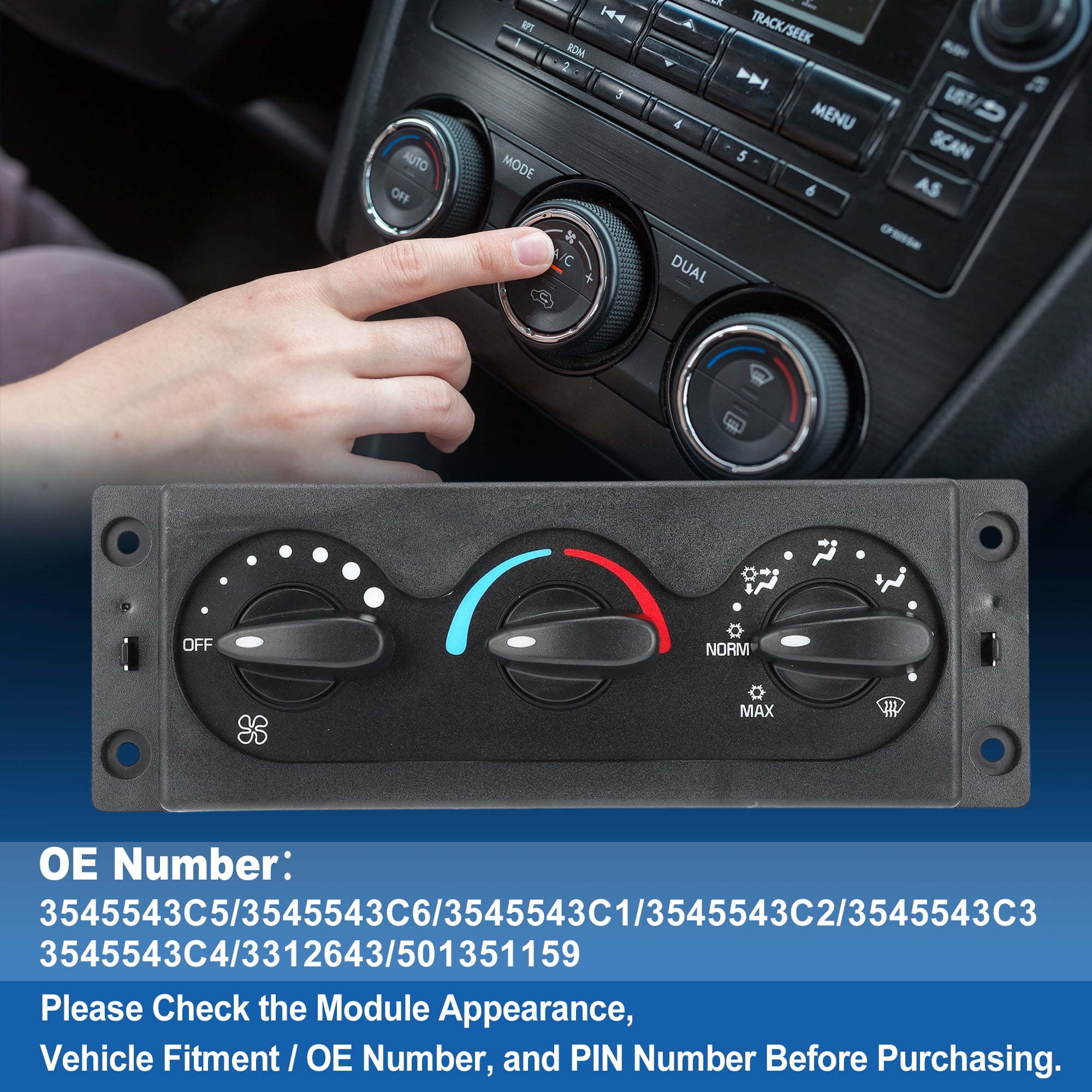 Unique Bargains A/C Climate Control Module Panel for International Vehicles