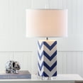 thumbnail image 6 of SAFAVIEH Chevron 27 in. Ceramic Table Lamp with Off-White Cotton Shade, Set of 2, 6 of 9