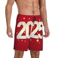 thumbnail image 2 of Naloa Happy New 2025 Year Men's Short Pajama Pants, Pj Shorts, Lounge Comfort Shorts-Small, 2 of 6