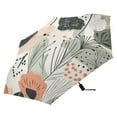 thumbnail image 5 of Artistic Floral Pattern Folding Umbrella UV50+ Waterproof Sun Protection Auto Open Close Compact Fiberglass Frame, 5 of 8