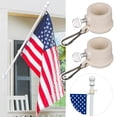 thumbnail image 3 of YAOMOBB Outdoor Flagpole Buckle Kit Flag Pole Clips Set 360 Degree Rotating Wind Resistant Flagpole Rings 2 Pcs/Set, 3 of 6