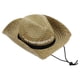 thumbnail image 4 of Sombrero vaquero clásico de paja trenzada, sombrero de vaquero, sombrero de playa de verano, sombrero para el sol al aire libre., 4 of 7