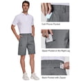 thumbnail image 2 of 2-Pack PULI Men’s Golf Hybrid Dress Shorts Lightweight Quick-Dry Summer Flat Front Casual Shorts with Pockets, 2 of 6