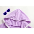 thumbnail image 3 of Cubretraje de baño para niña LUCKYGAL de toalla con cierre y color morado, talla 6-7, 3 of 6