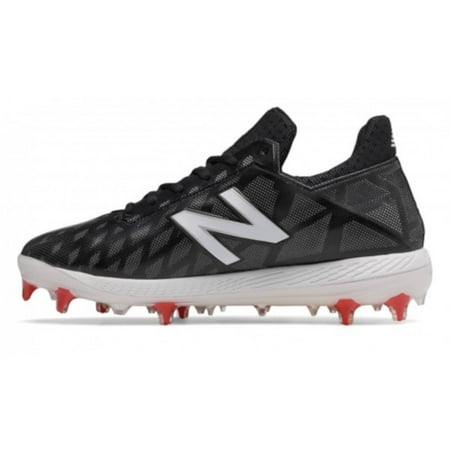 New Balance Low-Cut COMPv1 TPU Baseball Cleat Mens Shoes Black with White & Red