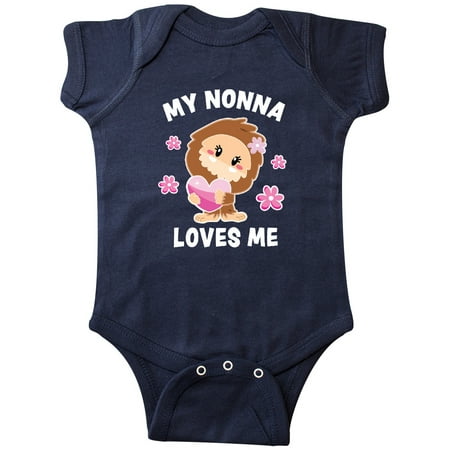 

Inktastic My Nonna Loves Me with Bigfoot Gift Baby Girl Bodysuit