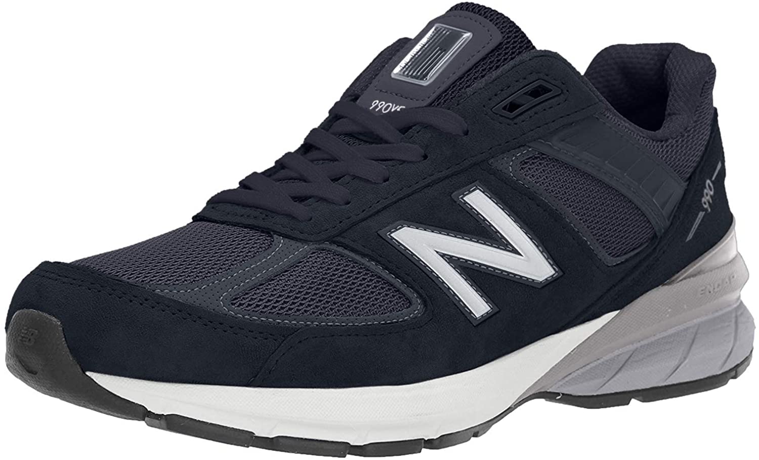 990 V5 Sneaker, Navy/Silver 