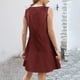 thumbnail image 4 of Camisón de poliéster para mujer, vestido de tirantes con cuello en V y botones para vacaciones de primavera y verano., 4 of 7