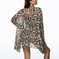 thumbnail image 3 of Lu's Chic Women's Open Front Cover Up Long SLeeve Bathing Suit Beach Swimsuit Sheer Coverups Summer Printed Soft Swimwear Black One Size, 3 of 3