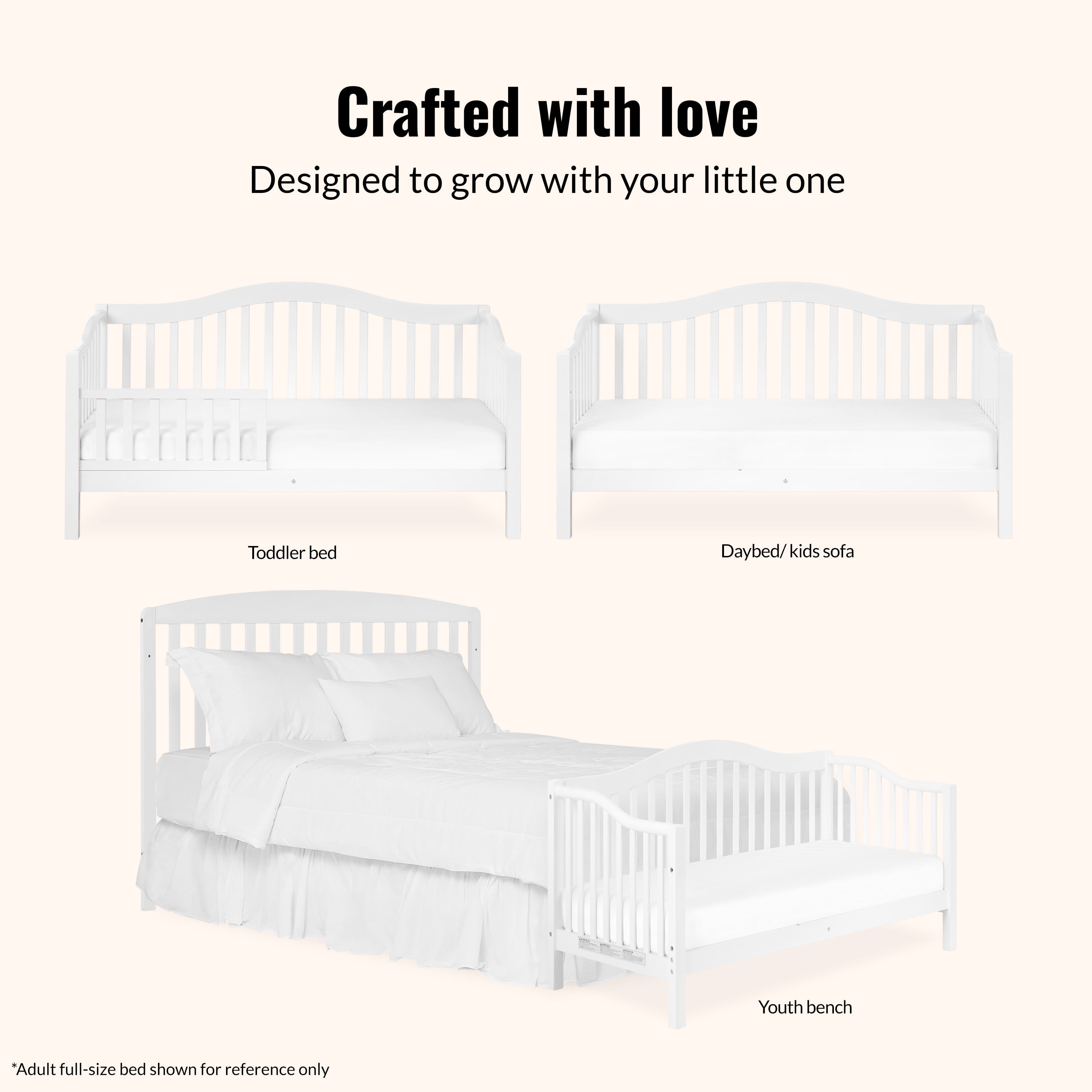 Dream On Me Austin Toddler Day Bed, White