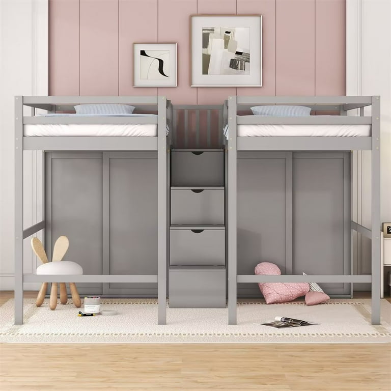Double twin hot sale loft bed