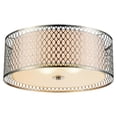 thumbnail image 1 of CWI Lighting Mikayla 3 Light Drum Shade Flush Mount With Satin Nickel Finish, 1 of 5