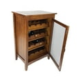 thumbnail image 2 of Wooden Wine Cabinet with 1 Wire Mesh Door and 4 Shelves, Brown - Saltoro Sherpi, 2 of 5
