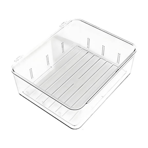 Tgbvmt PET Transparent Storage Box Divider Tray Multi-Functional Classification Organizer for Underwear Socks Fruit Vegetables Candy Snacks Home Kitchen Bedroom Drawer Desk Storage Container