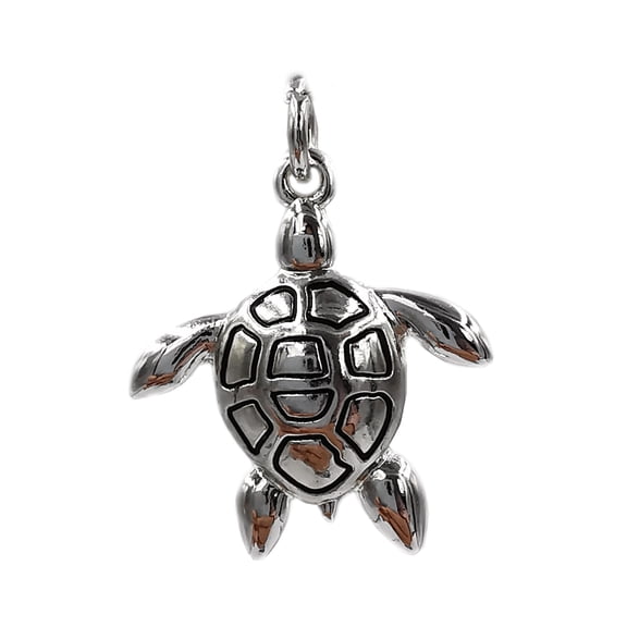 Bead Landing Charmalong Antique Silver Turtle Charm, 12 Pack