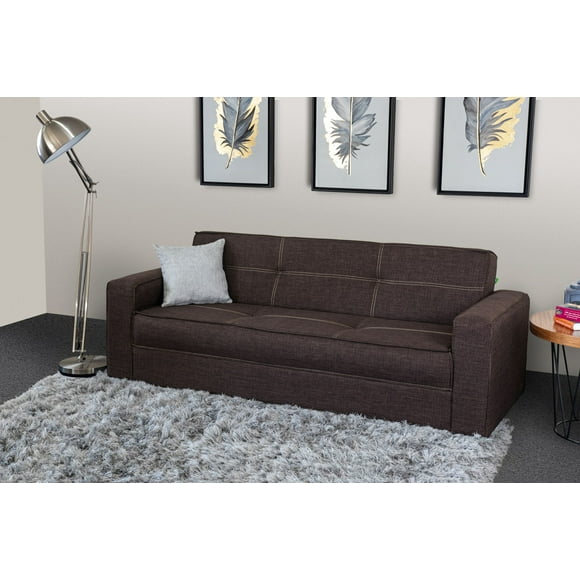 SOFA CAMA ENZO CAFE M & E MUEBLES 3 PLAZAS