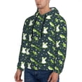 thumbnail image 3 of Lsque Green Frogs Pattern Casual Men's Hoodie,Hooded Sweatshirt with Kangaroo Pocket,Pullover Hoodie-4X-Large, 3 of 7