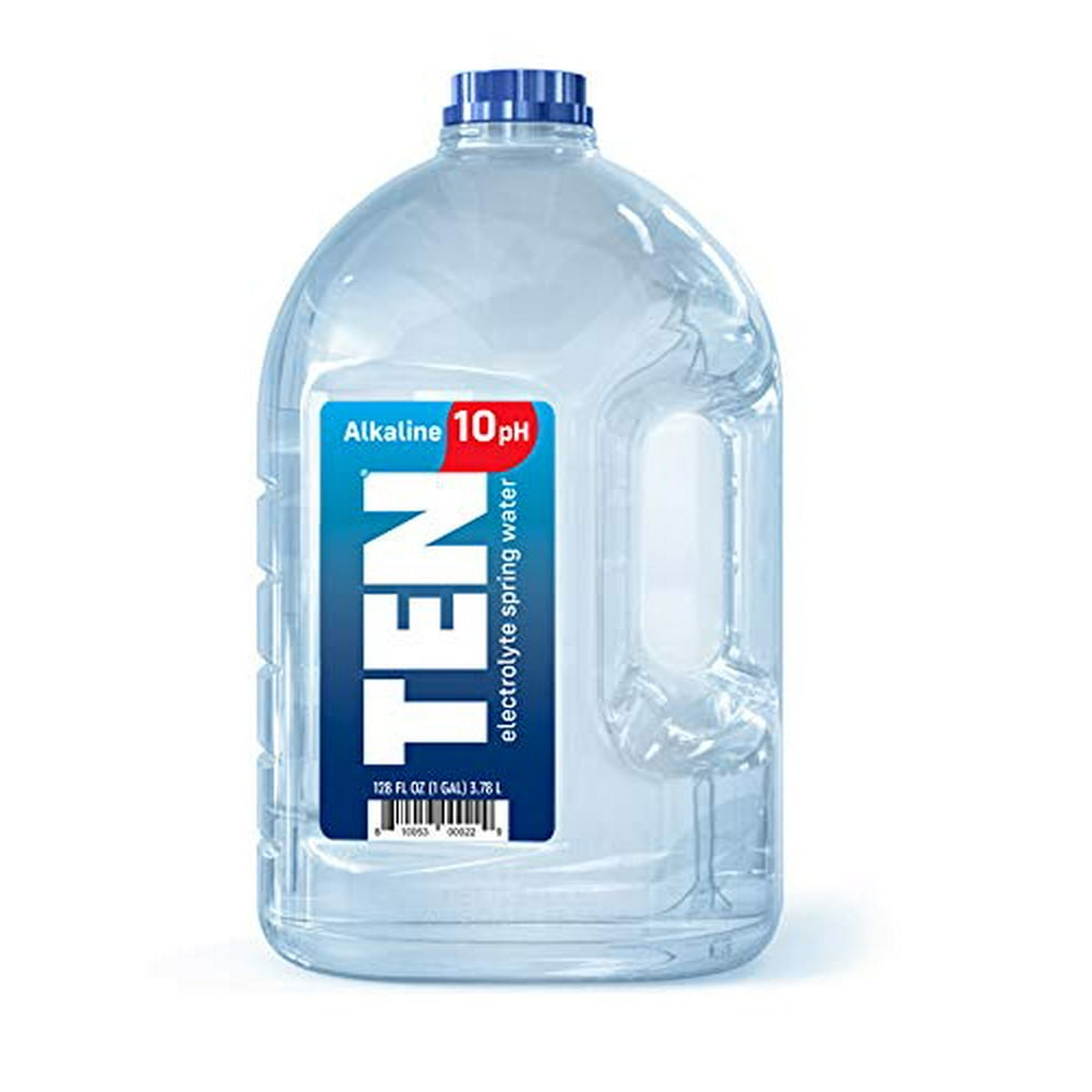 TEN Alkaline Spring Water, pH 10, High in Electrolytes 1 Gallon (Pack