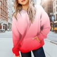thumbnail image 2 of BOBOGOJP Cute Hoodies for Teen Girls Trendy Preppy Hooded Sweatshirts Oversized Long Sleeve Shirts Gradient Clothes for Girls (Red, 5-6 Years), 2 of 6