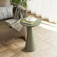 thumbnail image 6 of Small Pedestal End Table Round Farmhouse Martini Table Wood Plant Stand Rustic Drink Table for Small Space Living Room, Sage Green, 6 of 15