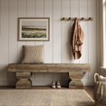 thumbnail image 7 of Tribesigns 59-Inch Entryway Bench, Solid Wood Shoe Bench, Farmhouse End of Bed Stool for Entryway, Living Room, Antique Gray Brown, 7 of 7