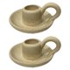 thumbnail image 2 of Candelabros de cerámica Strade Fareast Limited 2 piezas Amarillo, 2 of 8