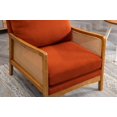 thumbnail image 3 of COOLMORE Wood Frame Armchair, Modern Accent Chair Lounge Chair for Living Room  Orange, 3 of 5