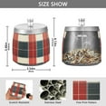 thumbnail image 2 of Yayeee Ashtray with Lid for Cigarette Smokeless Stainless Steel Home Ash Holder, Vibrant Red Tartan Pattern, 2 of 7