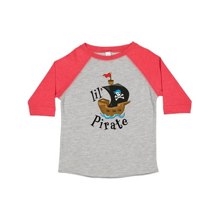 

Inktastic Lil Pirate Pirate Ship Blue Bandana Gift Toddler Boy or Toddler Girl T-Shirt