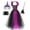Purple, variant on IBTOM CASTLE Girls Witch Halloween Costume Witch Dress up with Broom Hat Cosplay Party Photo Shoot Outfit for Kids 6-7 Years Orange