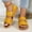 Yellow, variant on Viluyesy Sandals for Womens, Wide Width Open Toe Soft Sole Comfort Casual Flat Shoes Black