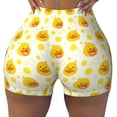 thumbnail image 2 of Picia Ducky Cartoon Printed Workout Shorts for Women Seamless Scrunch Butt Lifting High Waisted Yoga Gym Booty Running Moisture-wicking Short Pants-Large, 2 of 9