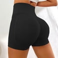thumbnail image 5 of Women's Workout Biker Shorts High Rise Elastic Waist Athletic Yoga Short Pants Slim Fitted Fitness Gym Shorts (S, Black), 5 of 5
