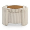 thumbnail image 6 of Furniture of America Cheri Modern Chenille with Wood Flip Top Storage Ottoman, Pink, 6 of 23