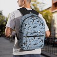 thumbnail image 6 of Honeii Dolphins Print School Backpack,Casual Lightweight Travel Rucksack Daypack,Backpacks for College High, 6 of 6