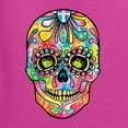 thumbnail image 5 of Wild Bobby Dean Russo Colorful Sugar Skull Streetwear Women Graphic Tee, Fuschia, XX-Large, 5 of 5