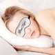 thumbnail image 5 of Antifaz de seda para dormir, bordado, gran antifaz, antifaz nocturno para hombres, mujeres y niños (beige), 5 of 5