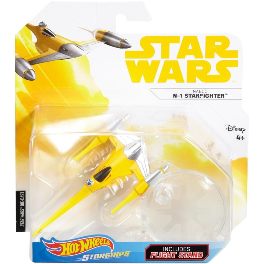 Hot Wheels Star Wars Starships Naboo Starfighter Vehicle Playset
