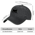 thumbnail image 3 of Peeking Black Cat Print Vintage Wash Dad Hat Adjustable Curved Brim Baseball Cap,Made In USA,Casual Outdoor Sports Fishing Cap for Men and Women, 3 of 9