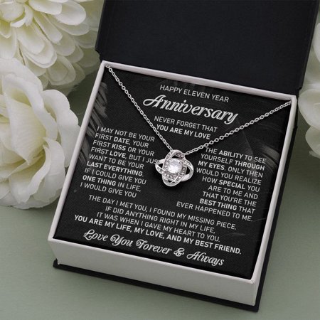 7th Wedding Anniversary Wife Wool Or Copper Anniversary Gift Seventh Anniversary Gift 7 Year Anniversary Gift Meaningful Gold Love Knot Necklace