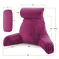 thumbnail image 5 of Nestl Reading Pillow, Extra Large Bed Rest Pillow with Arms – Premium Shredded Memory Foam TV Pillow, Detachable Neck Roll & Lumbar Support Pillow - Magenta, 5 of 7