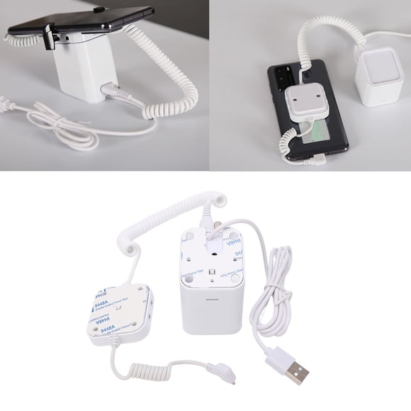 Soporte De Pantalla Antirrobo, Decodificación De Control Remoto Simple Soporte De Seguridad Para Teléfono Celular De Silicona Antideslizante Carga Rápida Alarma De 95-120
