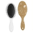 thumbnail image 2 of Celestial Sun and Moon Hair Brush - Gentle Anti-Frizz Comb with Round Bristles, Goth Styling Essential, 2 of 5
