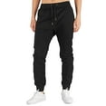 thumbnail image 2 of ITALYMORN Black Joggers Men with Pockets (Black, Medium), 2 of 4